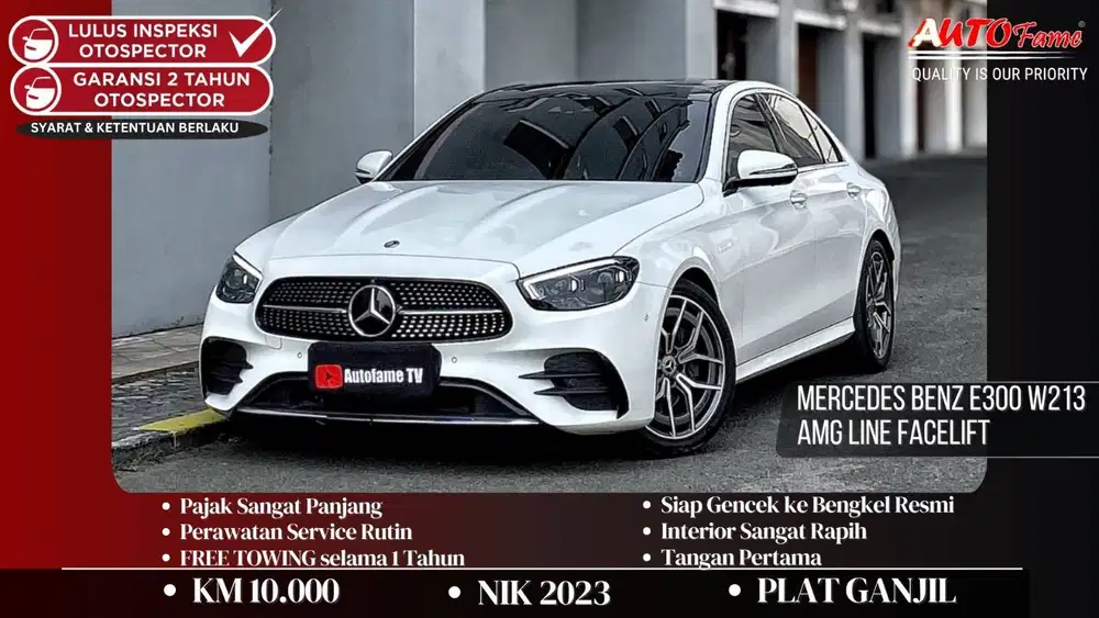 Mercedes Benz E300 W213 AMG Line Facelift NIK 2023 White on Black