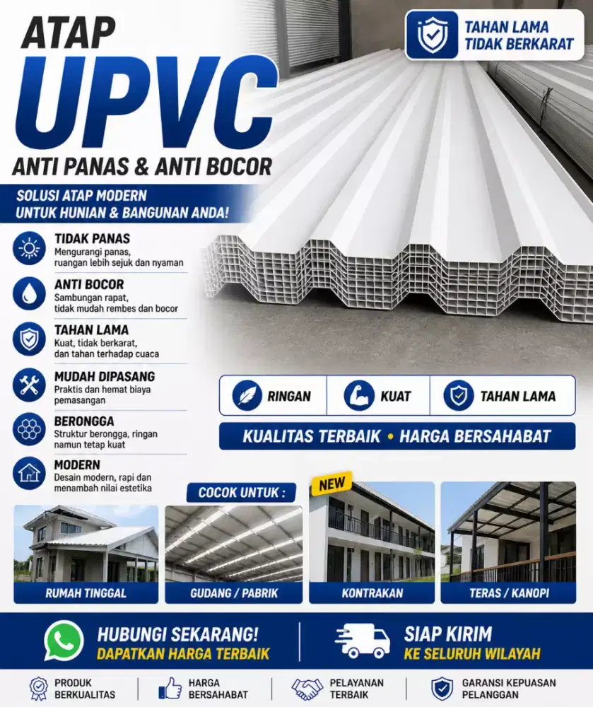 ATAP UPVC BERONGGA ANTI PANAS