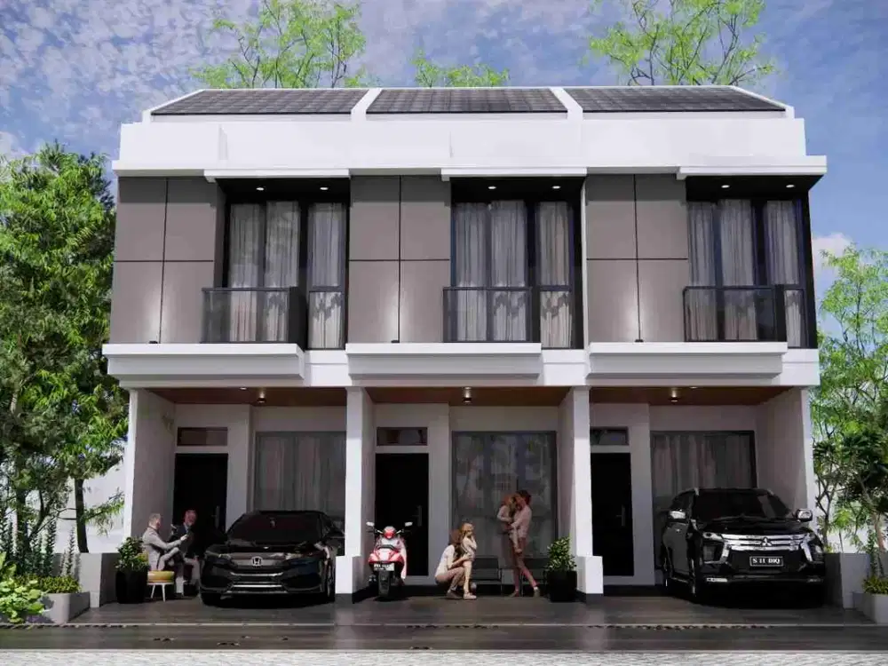 Rumah modern 2 lantai 5 menit dr stasiun sawah besar