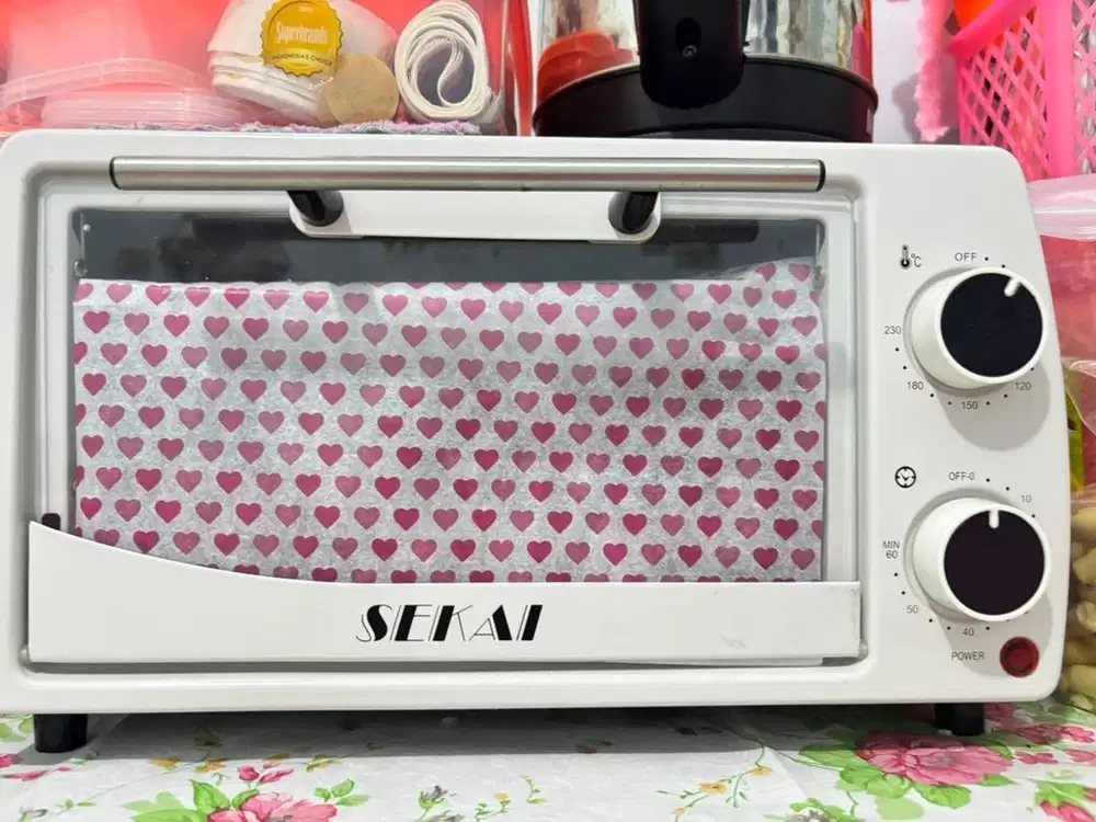 Oven mini + mixer + cetakan kue + spatula