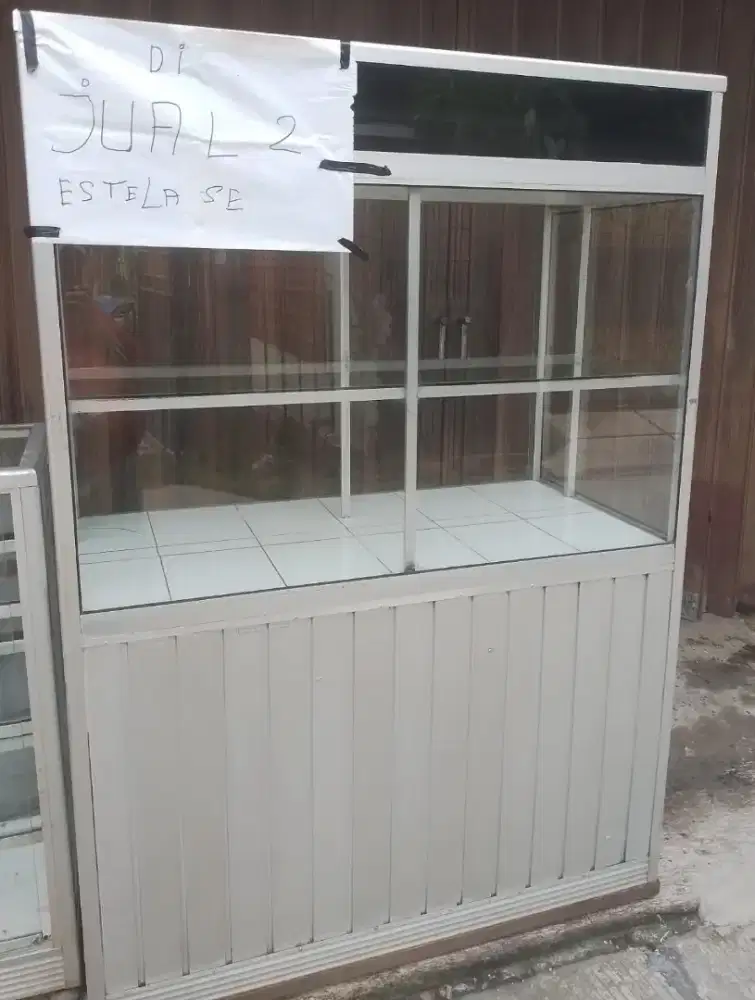 Jual gerobak kaca aluminium