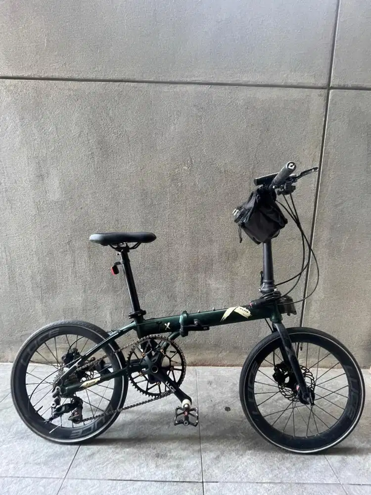 Sepeda lipat foldx xlite green army