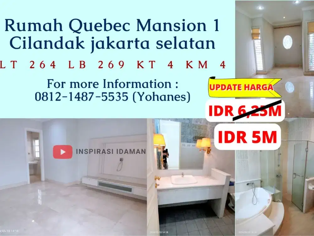 Rumah Quebec Mansion 1 Cilandak jakarta selatan