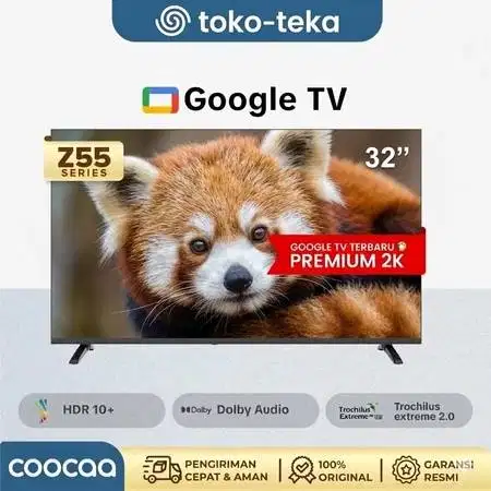 COOCAA 32 Inch Z55 TV 2K Google Tv-2K HDR 10 Eye Care 5.0-Dolby Audio
