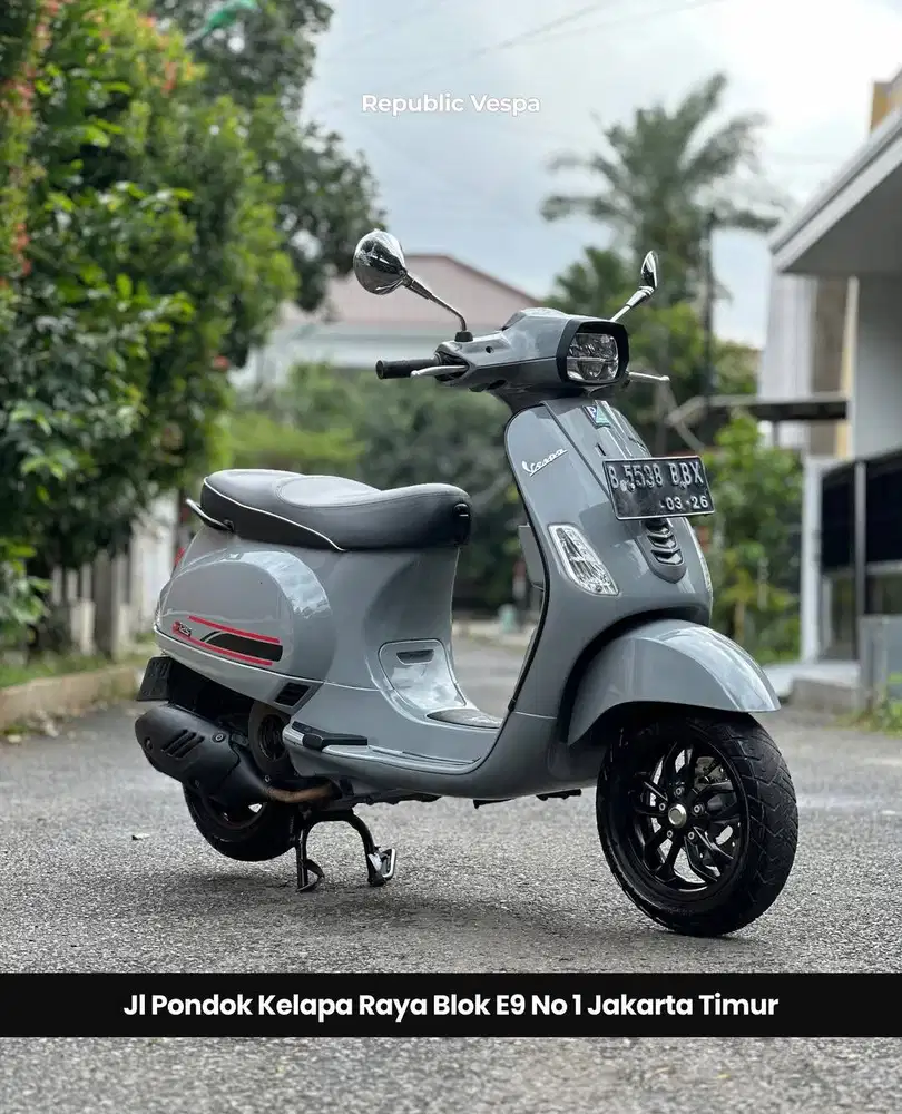 PIAGGIO VESPA S125 IGET LED FACELIFT TAHUN 2020 WARNA GREY AVEO PERFEC