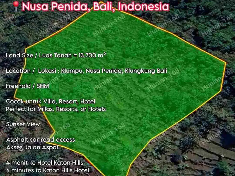 Tanah Kavling Siap Bangun Rumah Villa Vila Ocean Sea View Laut Ubud Tebing Cliff Pejukutan, Nusa Penida Bali Klungkung Klingking Kelingking Beach Pantai Island Pulau Land For Sale Dijual