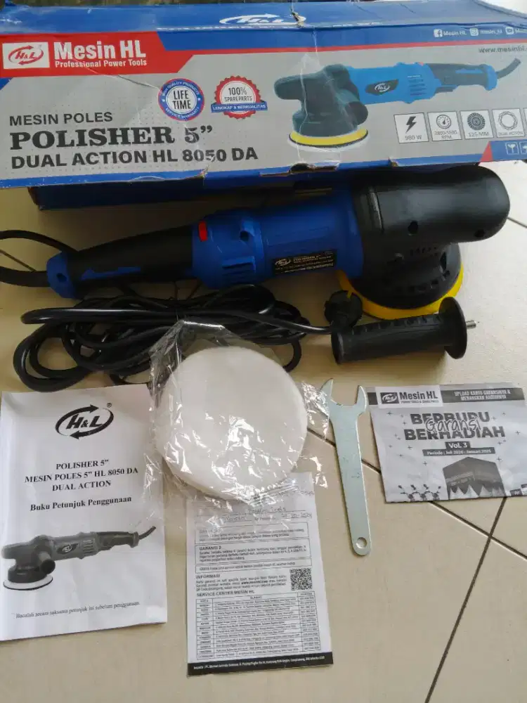 Polisher Dual Action 5 Mesin Poles H&L 8050 DA