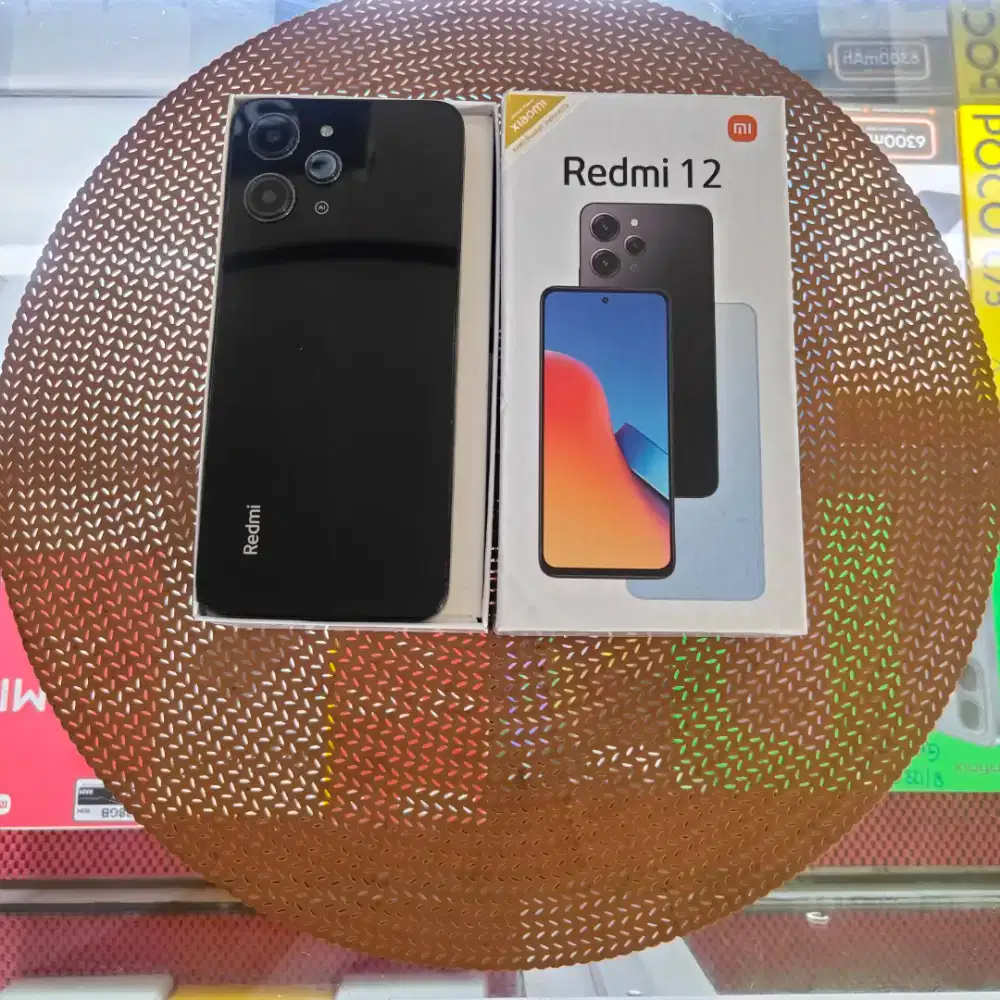 2nd redmi 12 Ram 8/256GB warna Black full set