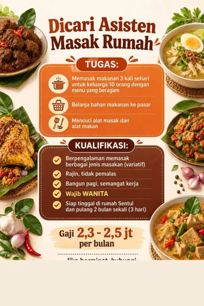 ART Masak & Bersih-bersih