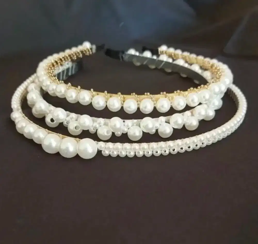 Dijual satuan/borongan Bando mutiara cantik murah elegan