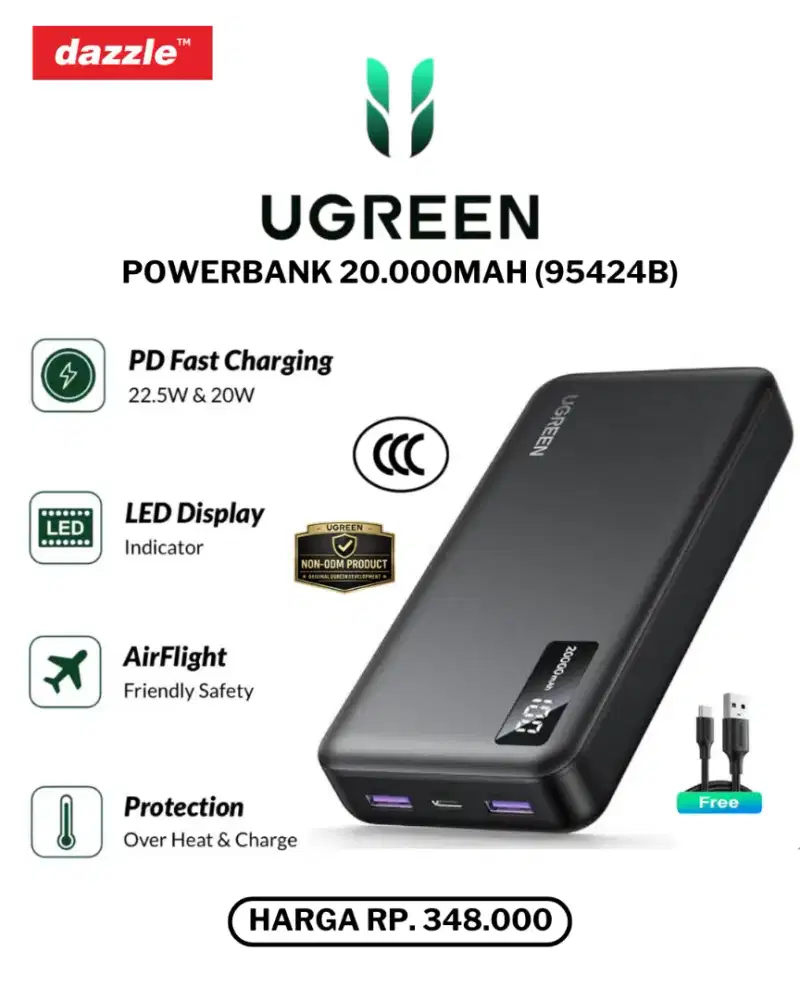 UGREEN POWERBANK 20.000MAH (95424B)