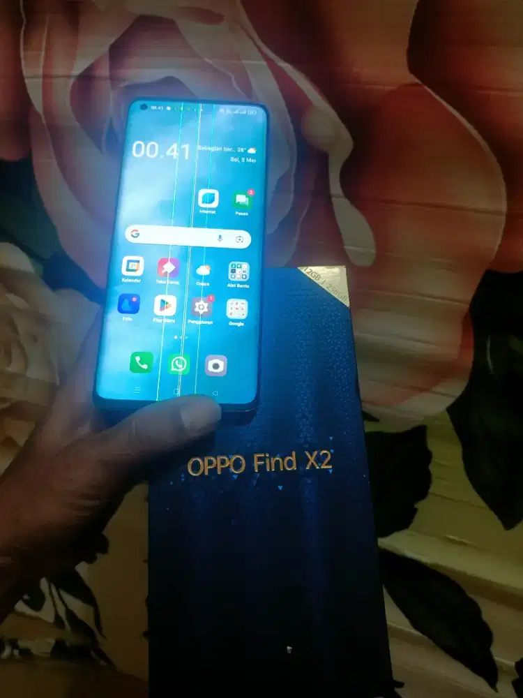Oppo find X2 ram 12/256 mlus msh original semua minus lcd garis lkp