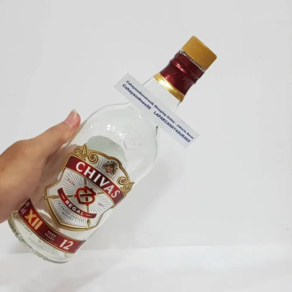 Botol Kosong Civas 12 Bekas Minuman Import Koleksi Antik Hiasan Kamar