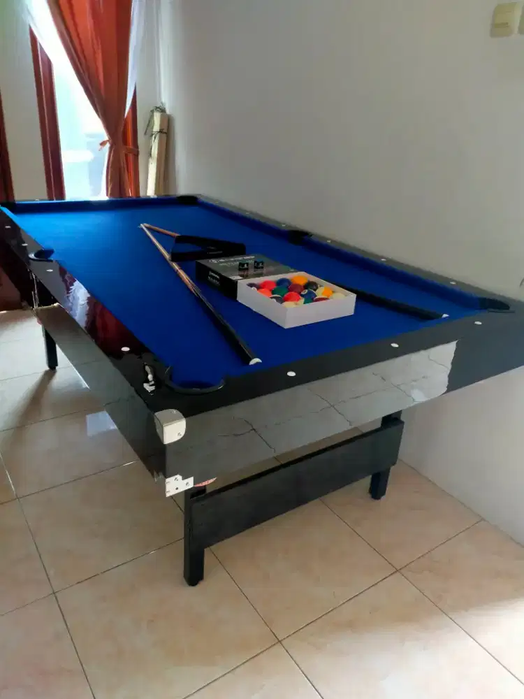 Meja billiard 7 feet baru ( kaki lipat )