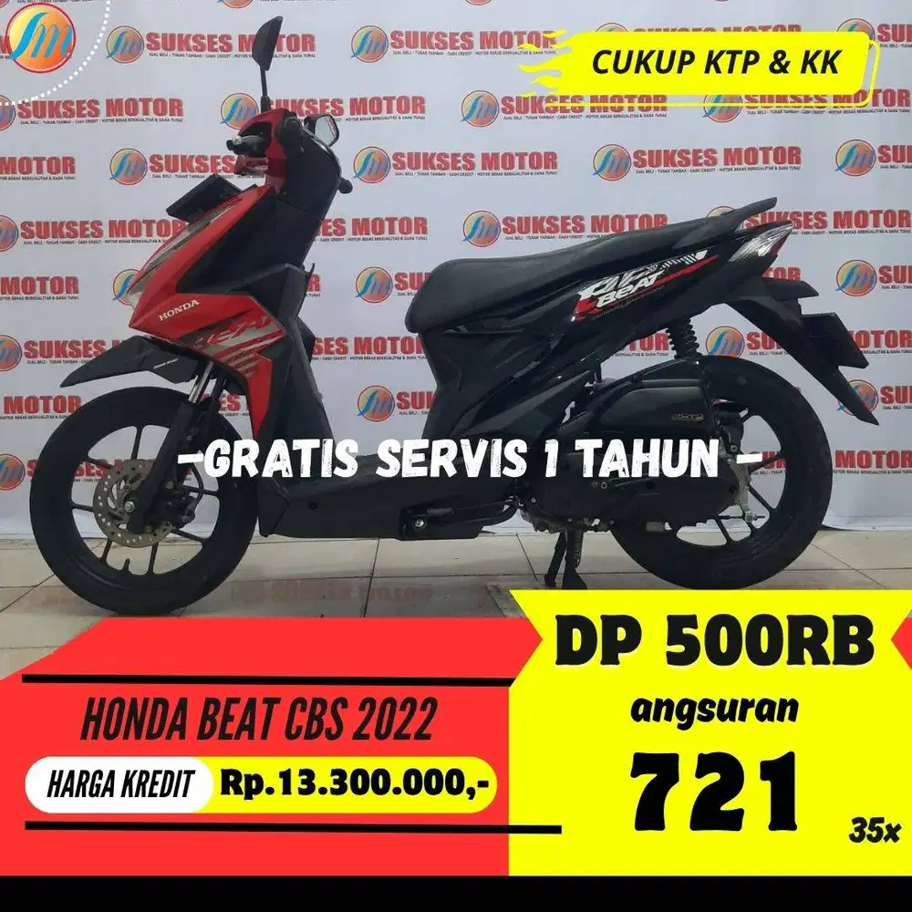 KREDIT MURAH DP HANYA 500RIBU HONDA BEAT CBS 2022 ANGSURAN RINGAN