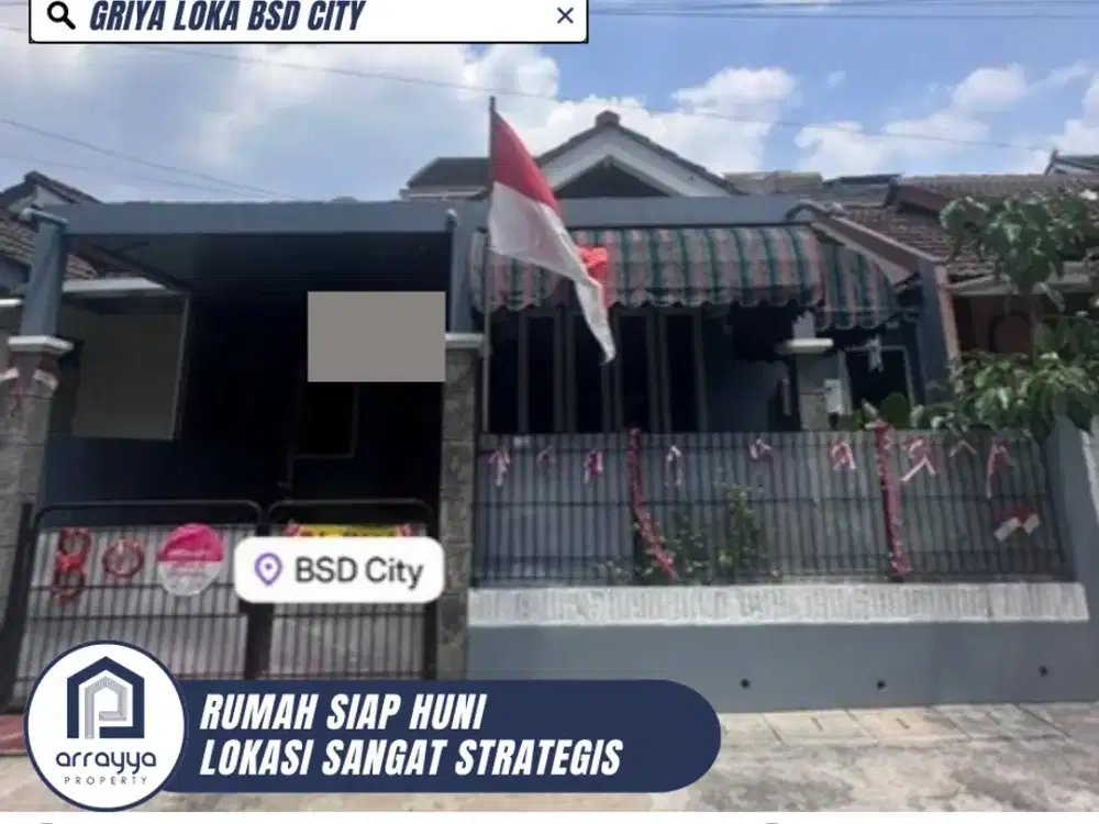 TURUN HARGA! RUMAH SEMI FURNISH SIAP HUNI DI GRIYA LOKA BSD CITY (ARB97)