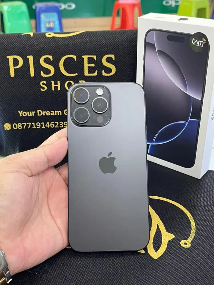 IPHONE 16 PRO MAX 256 IBOX BH98 MULUS FULSET BKN 17