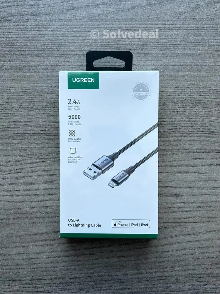 Kabel Ugreen Mfi Iphone Ipad Ipod USB A to Lightning Original
