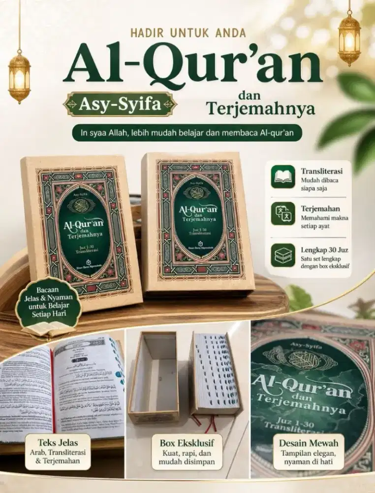 Terlaris! Al-Qur'an Asy-Syifa Transliterasi dan Terjemahan