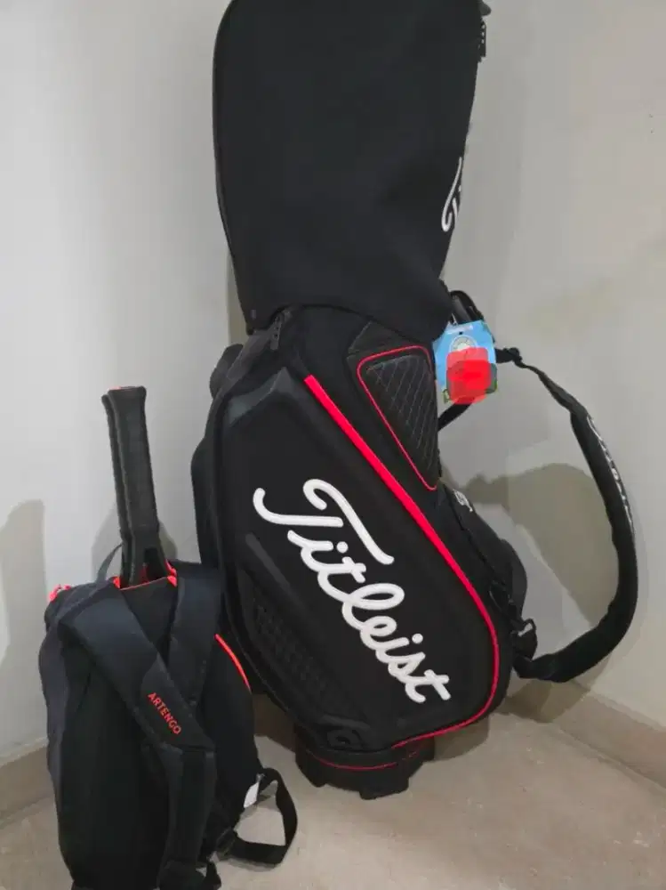 Titlelist Bag Golf Jet Black Tour - Red