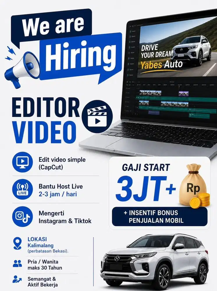 Editor Video - Host Live Showroom Mobil