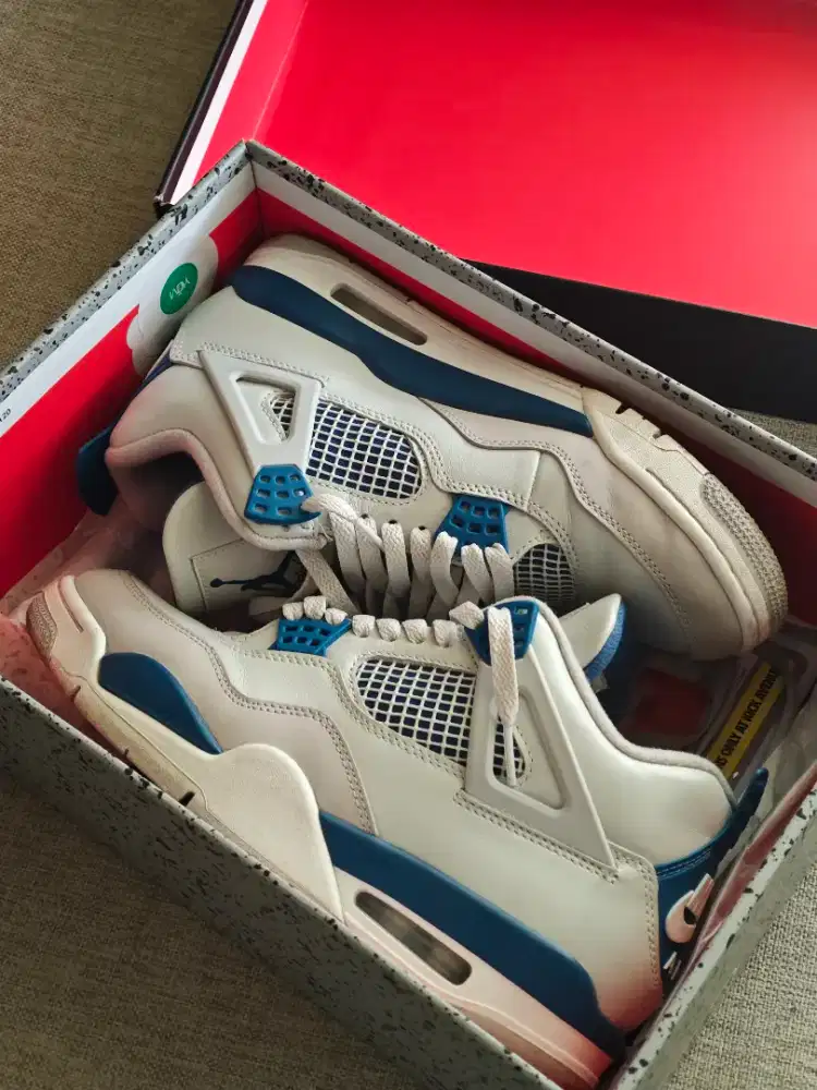 Jordan 4 Military blue Original 100% Kick ave guarantee