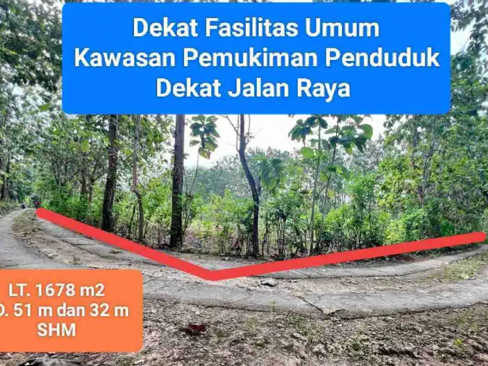 TURUN HARGA Jual tanah murah subur shm di Wiladeg Karangmojo Gunungkidul