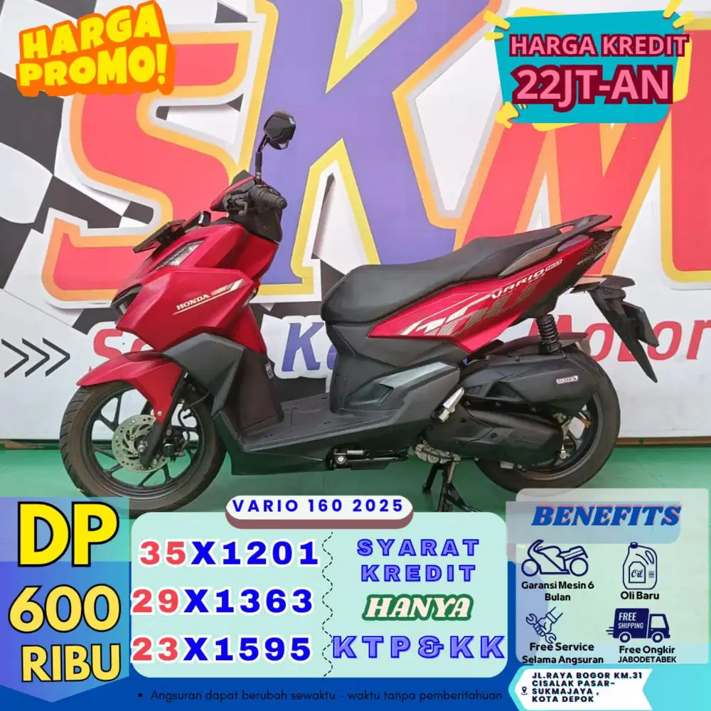 ( vario 160 2025 DP:500 cicilan 0% via blibli cash credit