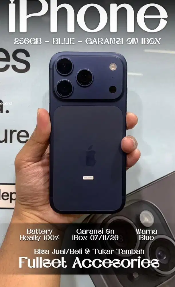 iPhone 17 Pro 256GB Garansi Resmi iBox Battery Health 100%