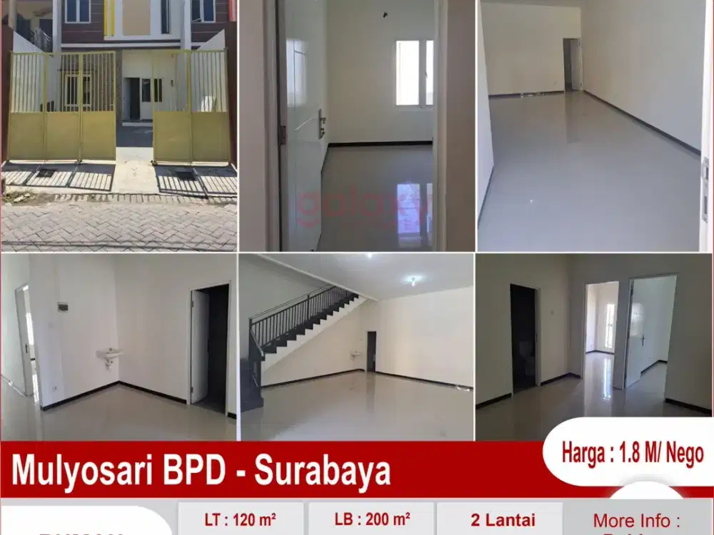 Rumah Baru 2 Lantai Di Mulyosari BPD Surabaya