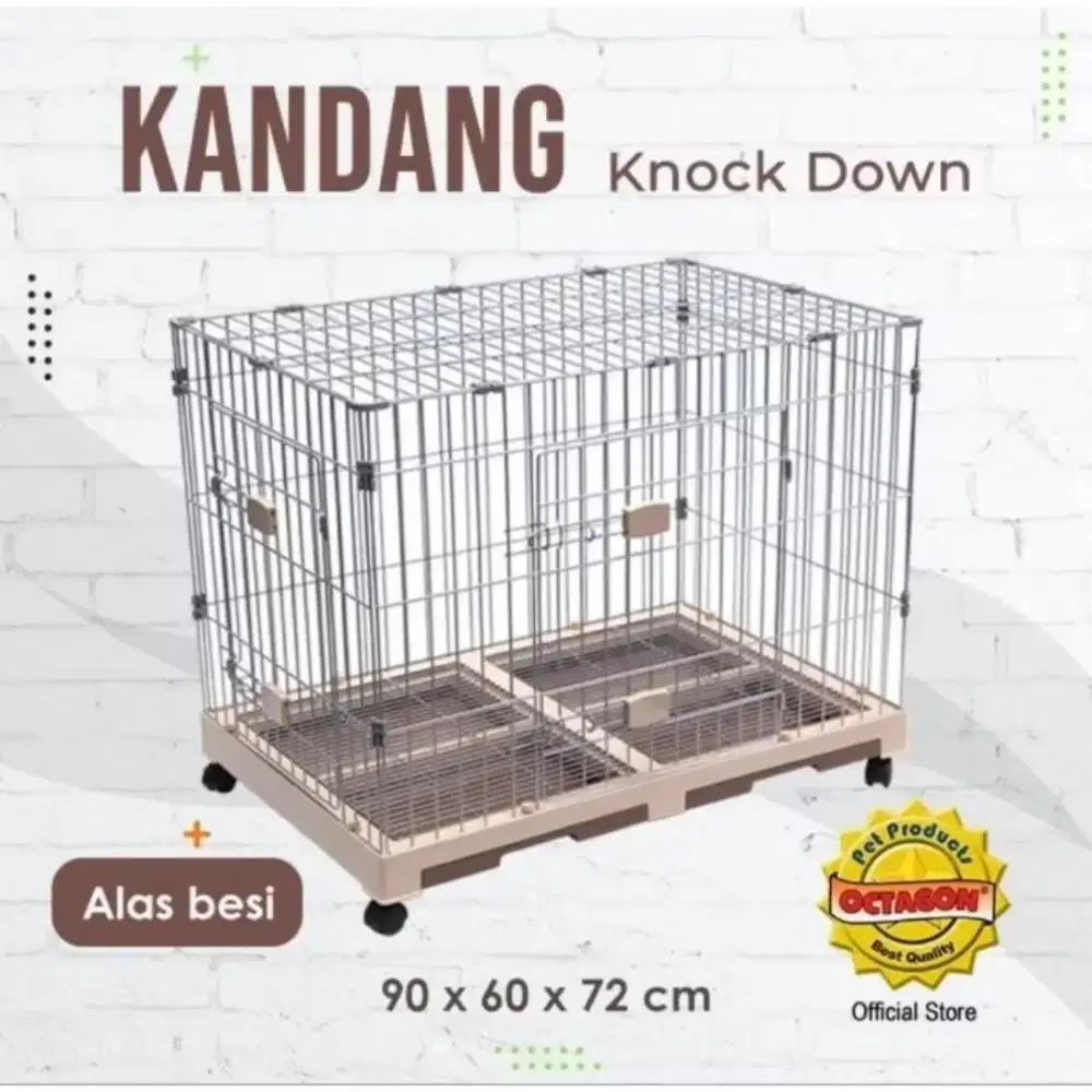Kandang kucing / anjing premium Octagon ukuran 90