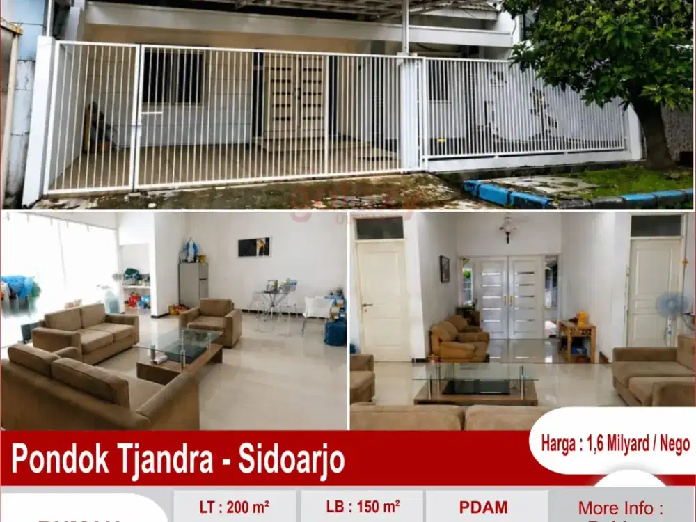 Rumah Di Cluster Jeruk Pondok Tjandra Sidoarjo