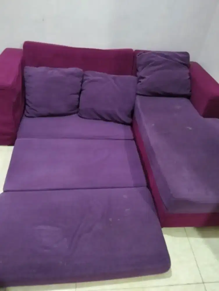 Jual Sofa bed warna ungu