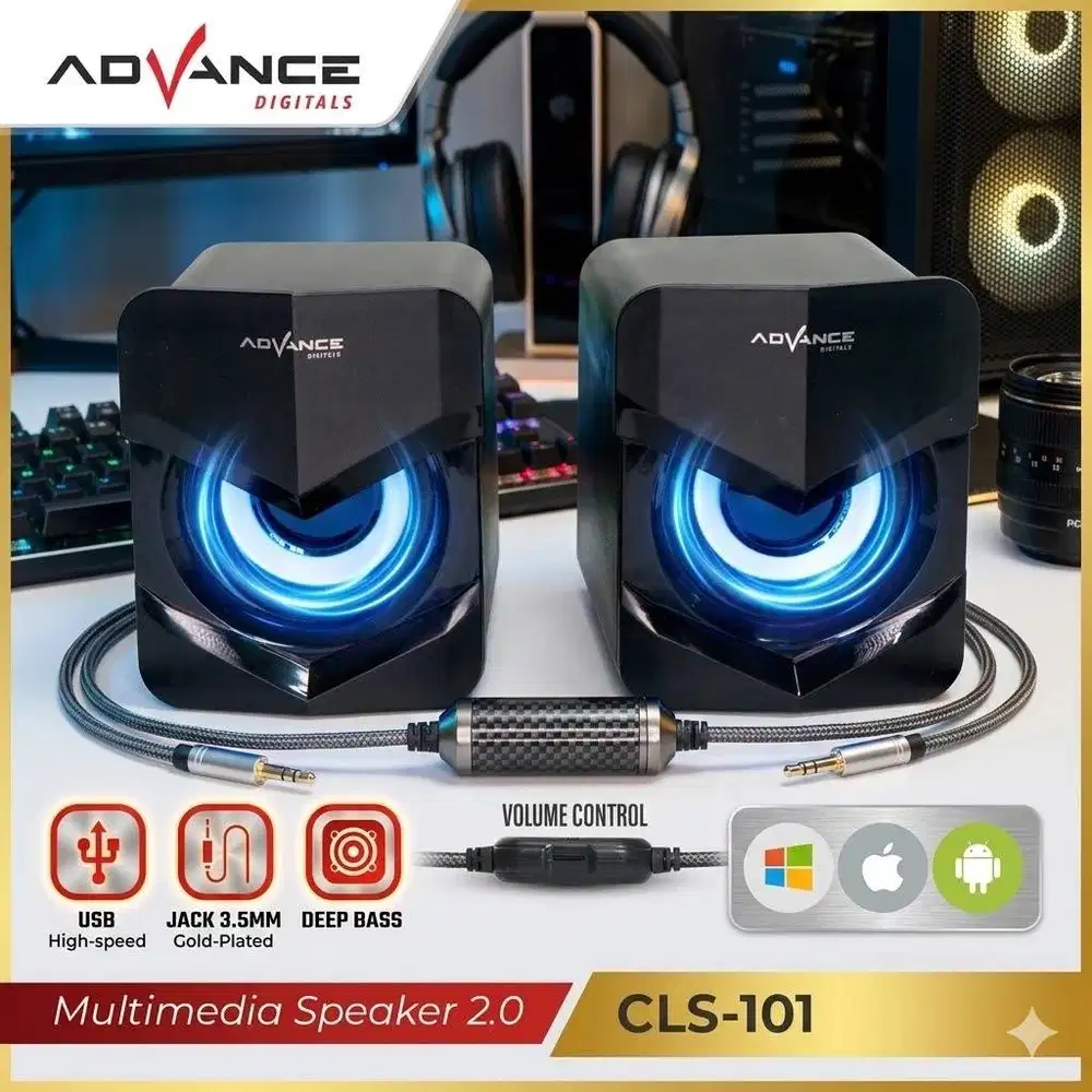 Spiker ADVANCE cls101 Speaker komputer Super Bass Multimedia Speaker