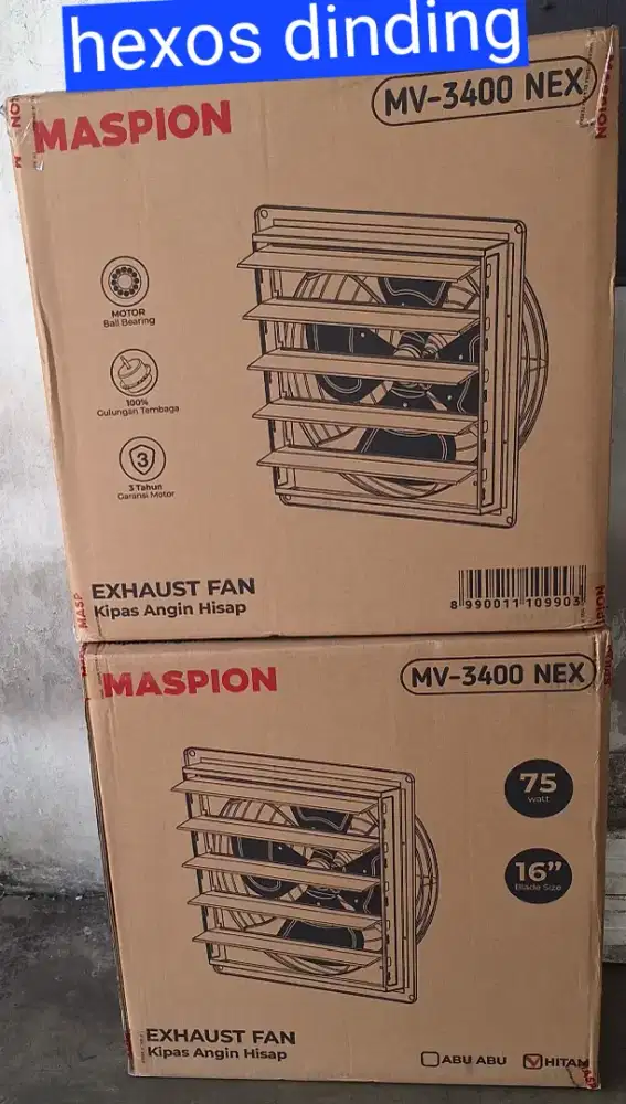 Kipas Angin Exhaust Maspion Dinding 16 inc MV 3400 nex Hexos