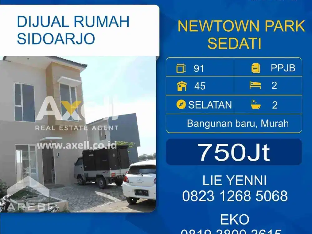 Rumah Newtown Park Sedati Dijual