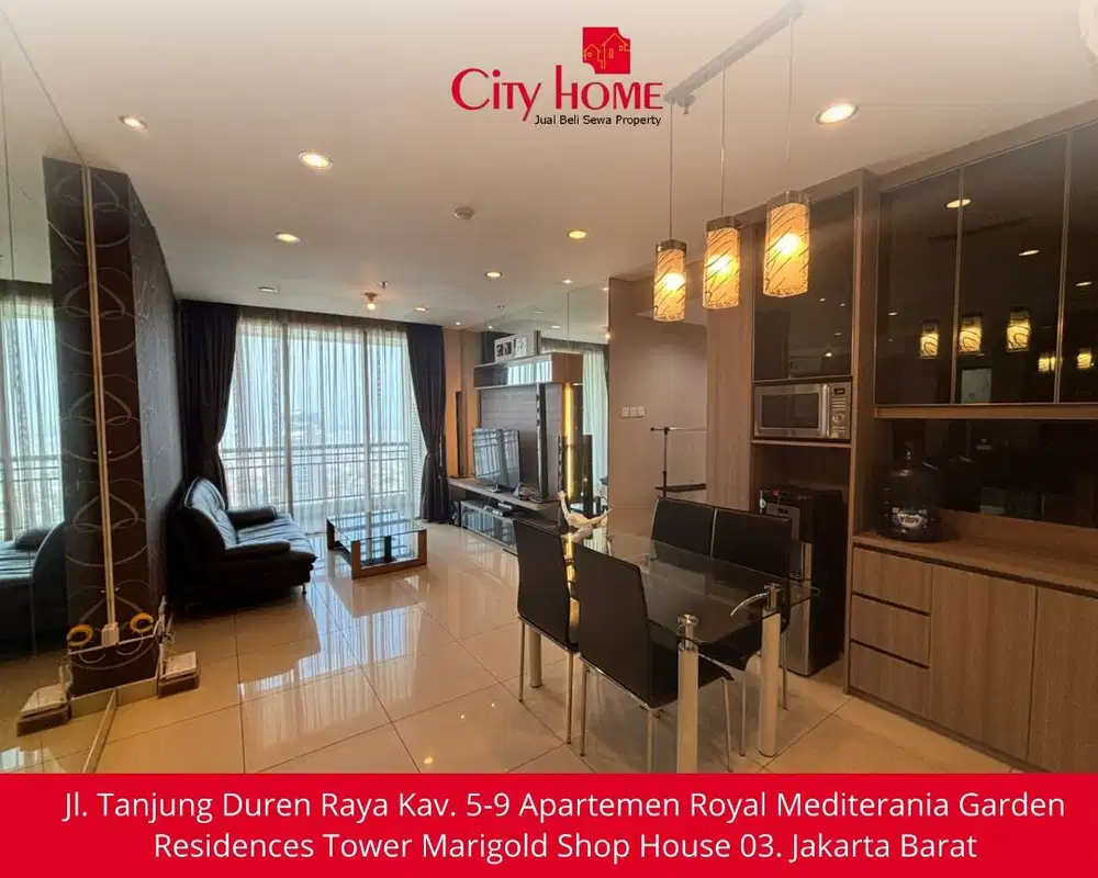 Disewakan Apartemen Central Park Furnish Bagus, 2 Kamar, Siap Huni