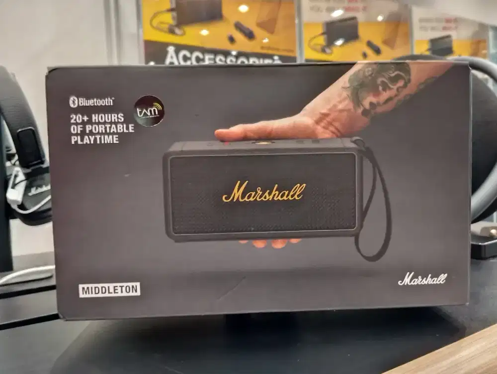 NEW!! MARSHALL MIDDLETON BLACK AND BRASS. GARANSI RESMI ORIGINAL!