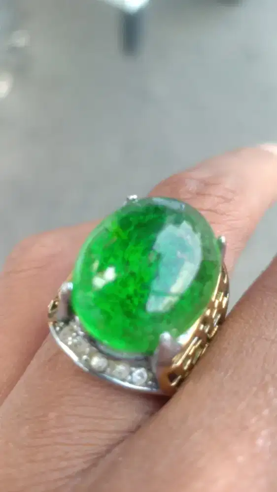 Jual batu zamrud Kalimantan super kualitas Motif pandan