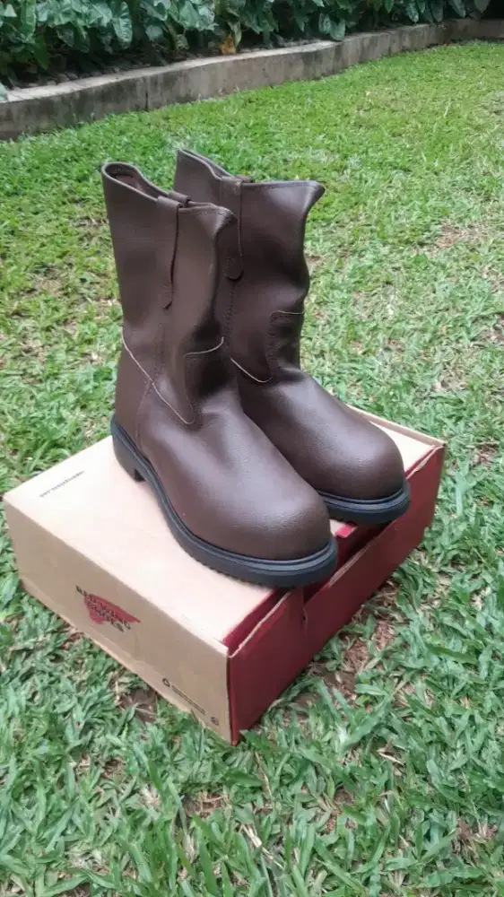 Sepatu Safety Boots Red Wing 8264 Original USA Brown Size 42 BISA NEGO