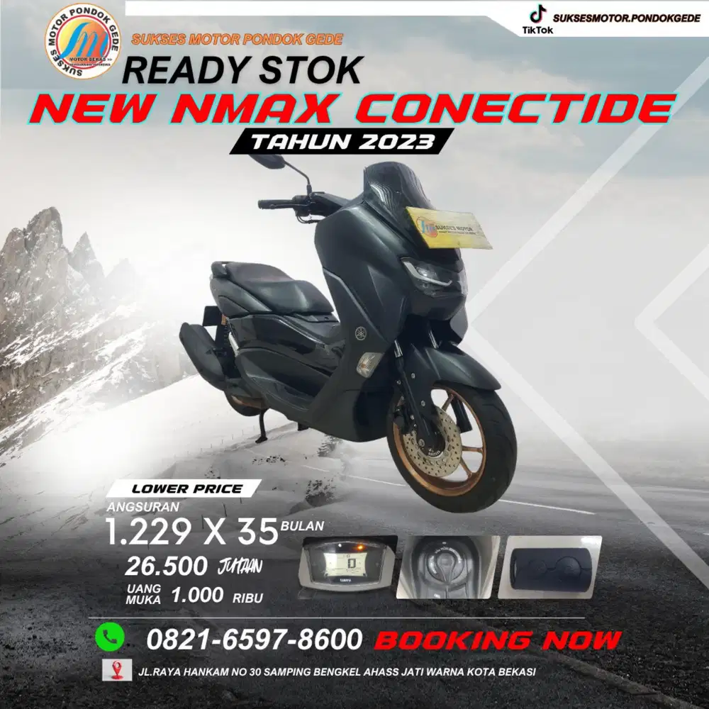New NMAX 155 CONECTIDE TAHUN 2023 MOTOR BEKAS RASA BARU CASH KREDIT