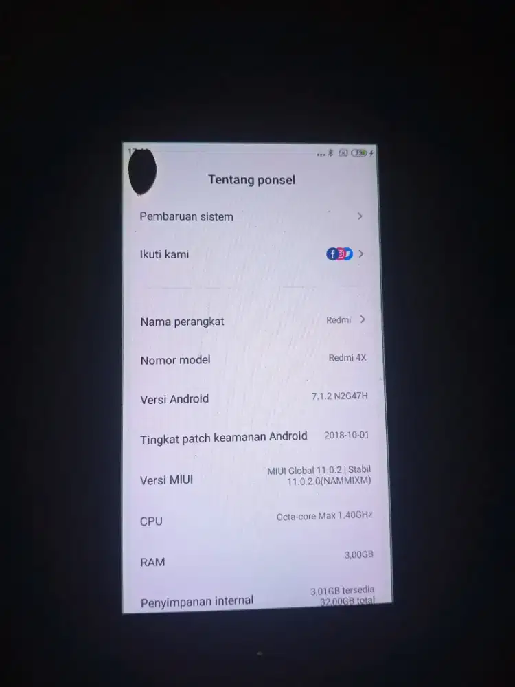 Hp batangan redmi 4x