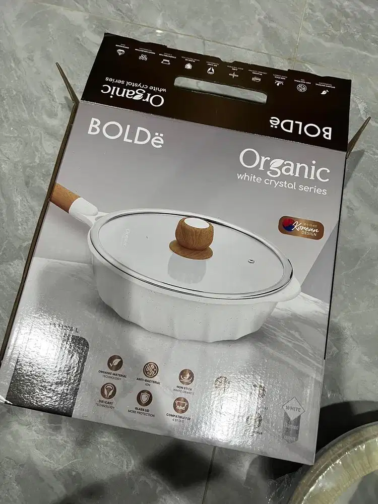 BOLDE Organic White Crystal series Fry 28cm + LID