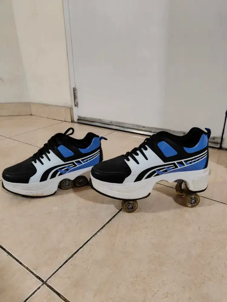 Sepatu Roda Casual Skate / Kick Roller Shoes Impor Viral TikTok
