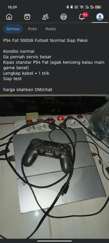 PS 4 fat 500GB fullset normal siap pakai