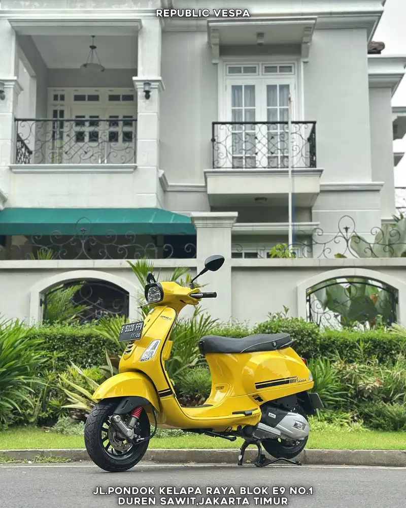 PIAGGIO VESPA S IGET 125 FACELIFT TAHUN 2021 WARNA YELLOW SOLE PERFECT
