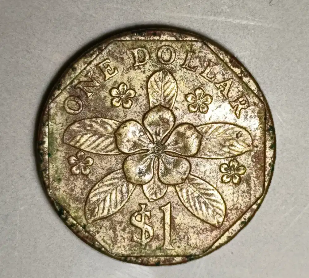 Jual Uang coin / koin Koleksi 1 dollar singapore / singapura 2011