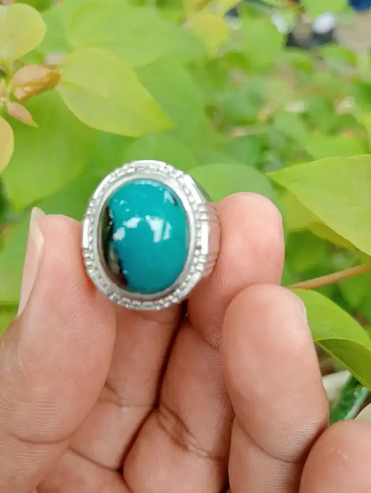 Batu bacan ring titanium