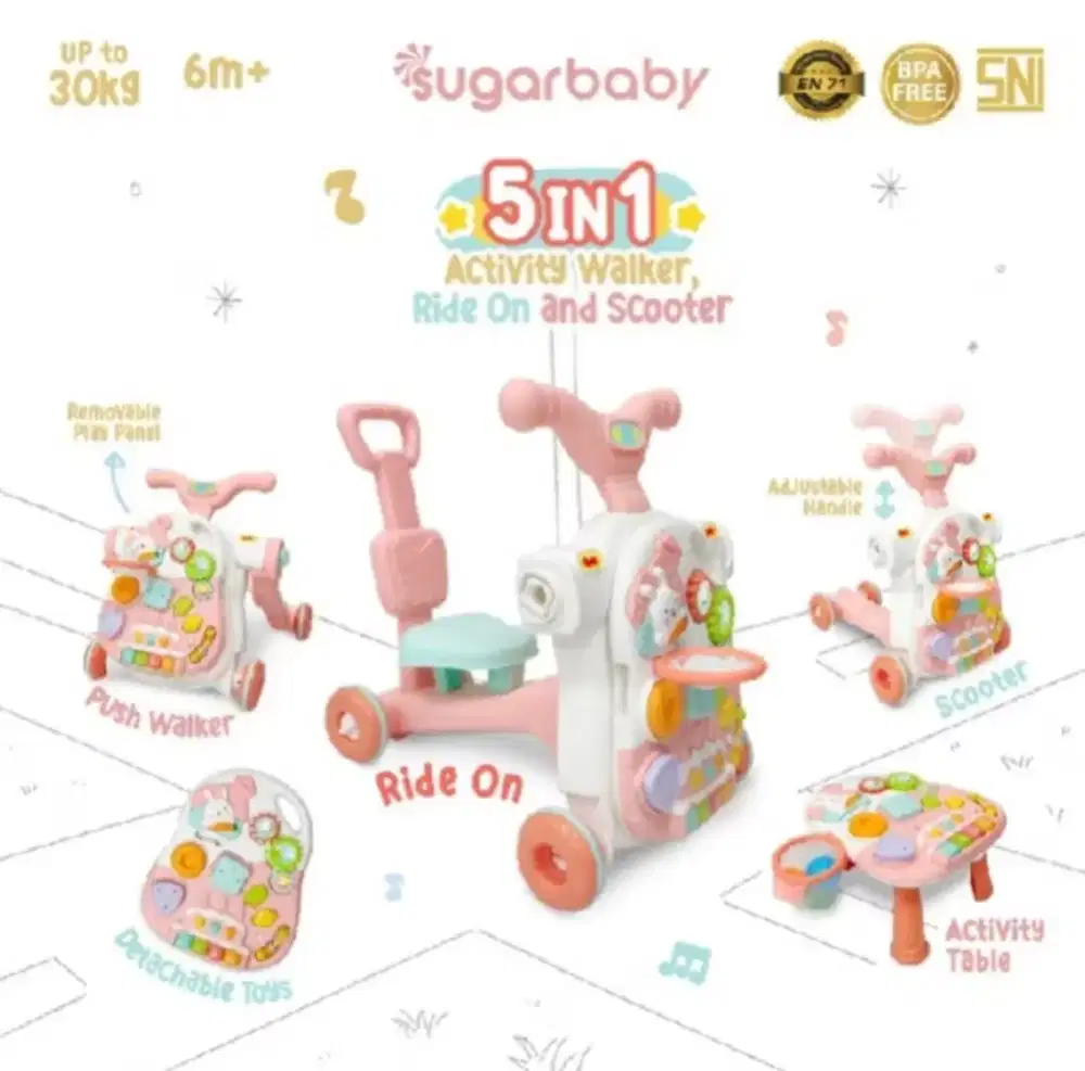 Baby walker and scooter