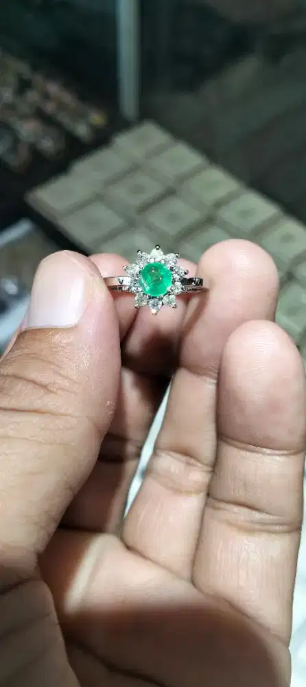 Cincin berlian cewe ring perak